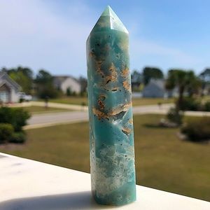 Druzy Amazonite Tower